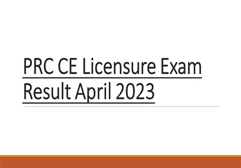 ce board exam result april 2023|A.